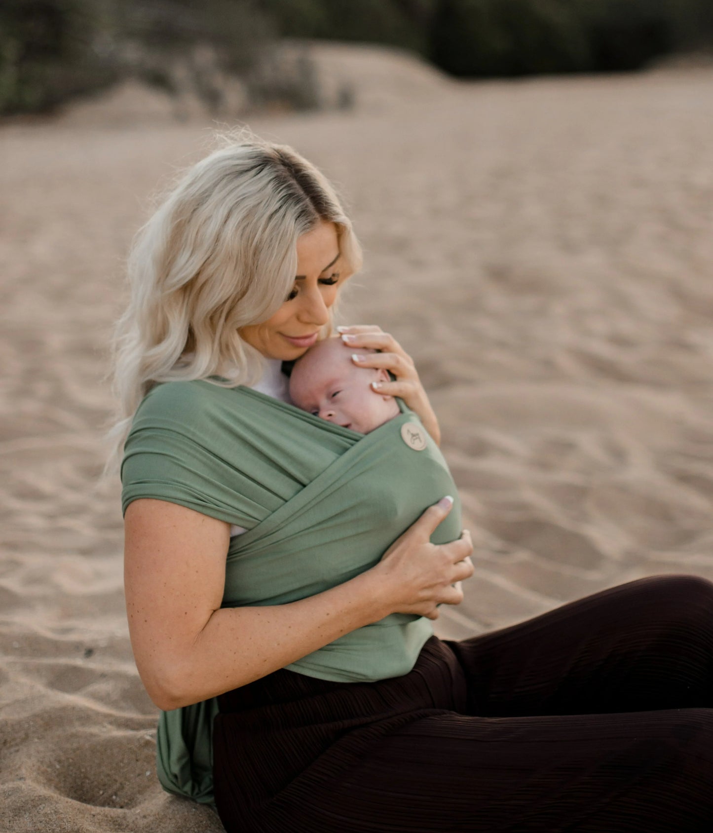 Joey Mama Baby Wrap Carrier - Forrest Sage