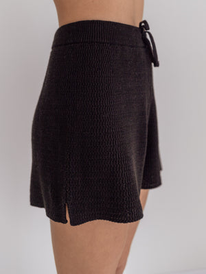 ZIGGY LOU KNIT SHORTS | ONYX (WOMEN'S)