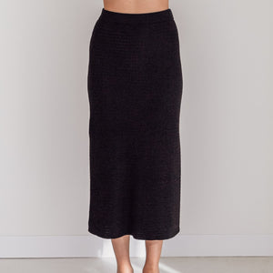 ZIGGY LOU KNIT SKIRT | ONYX (WOMEN'S)