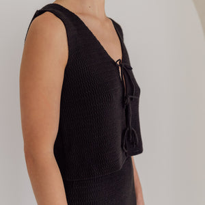 ZIGGY LOU KNIT SINGLET | ONYX (WOMEN'S)