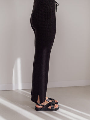 ZIGGY LOU KNIT PANTS | ONYX (WOMEN'S)