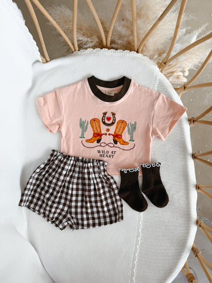 BLOSSOM AND PEAR FRILL SOCKS | ESPRESSO
