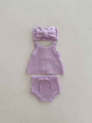 Ziggy Lou Tie Singlet - Violet