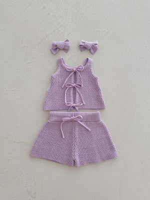 Ziggy Lou Tie Singlet - Violet