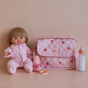 Tiny Harlow Convertible Doll's Nappy Bag Set - Strawberry Picnic