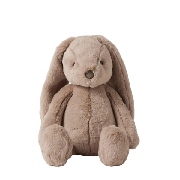 Plush bunny toy on a white background