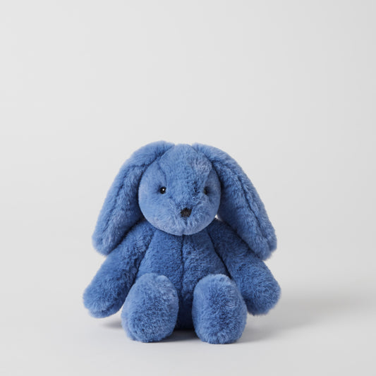 Jiggle and Giggle Small Soft Toy Bunny - Cobalt - Angus & Dudley Collections