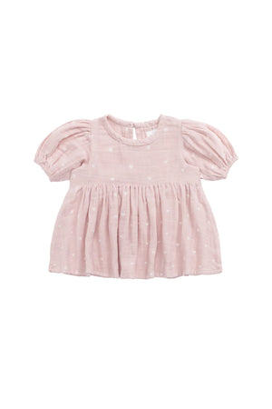 Jamie Kay Organic Cotton Muslin Elodie Top - Petite Heart Old Rose