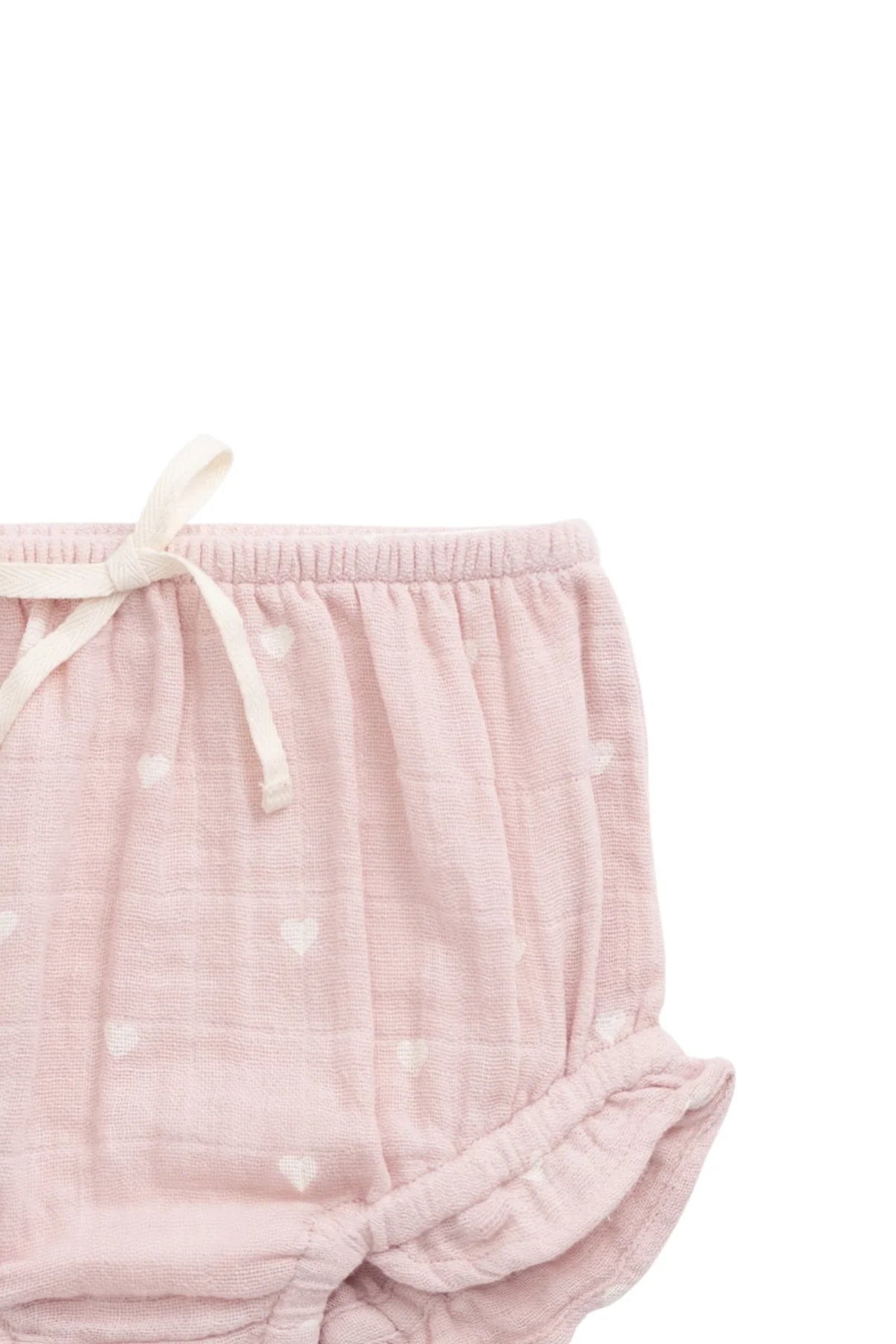 Jamie Kay Organic Cotton Frill Bloomers - Petite Heart Old Rose