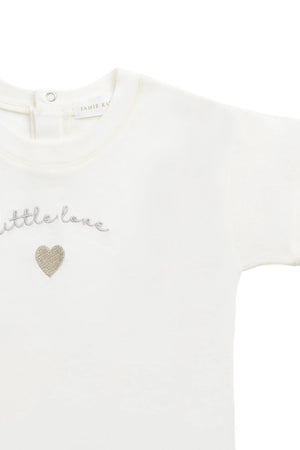 Jamie Kay Pima Cotton Mimi Top - Parchment Little Love Violet