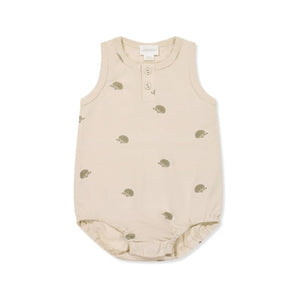 Jamie Kay Pima Cotton Noah Playsuit - Henry Hedgehog