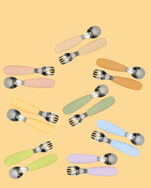 Kiin Silicone Cutlery Set - Sage