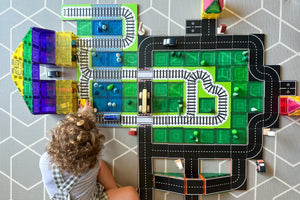 Learn and Grow Magnetic Tile Topper | Train Track 36 Piece
