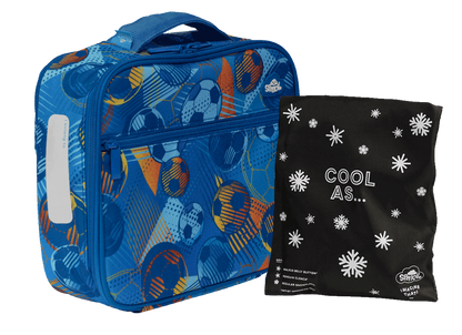 Spencil Big Cooler Insulated Lunch Bag and Chill Pack - Game On