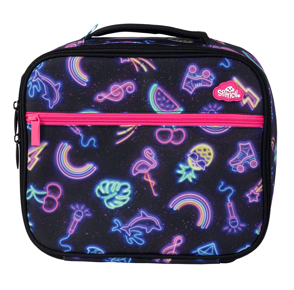 Spencil Big Cooler Insulated Lunch Bag - Neon Party