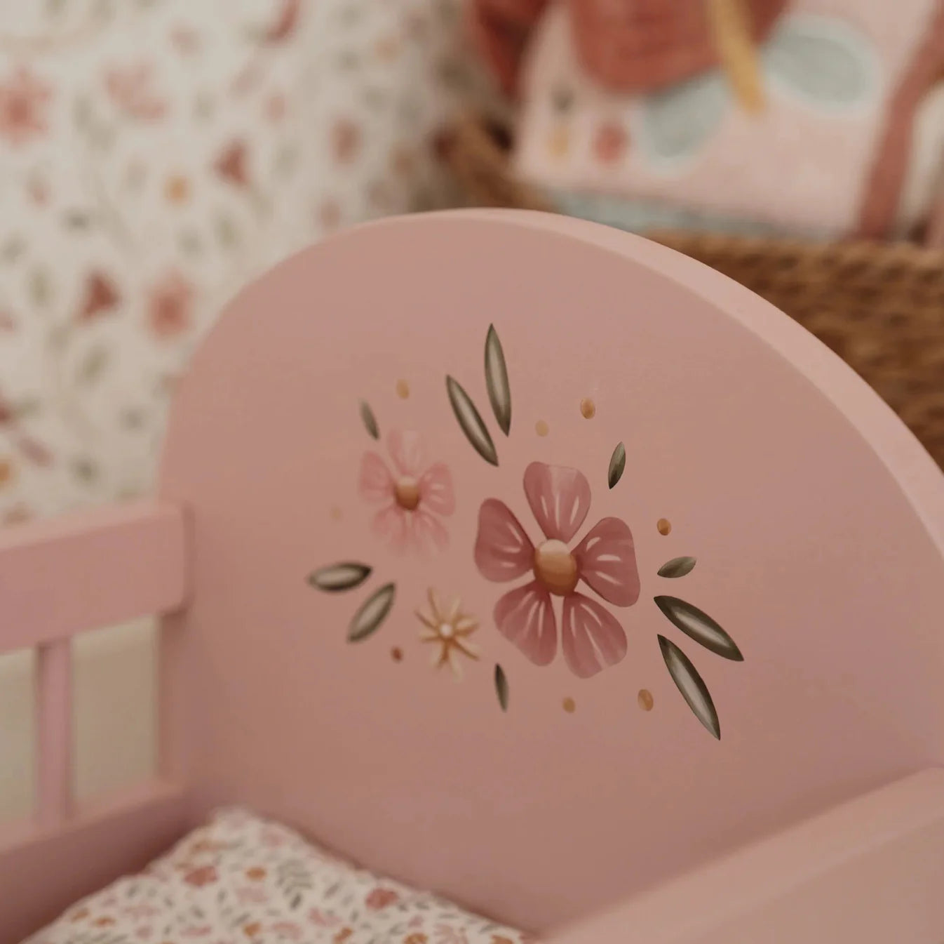 LITTLE DUTCH DOLL BED WITH BEDDING