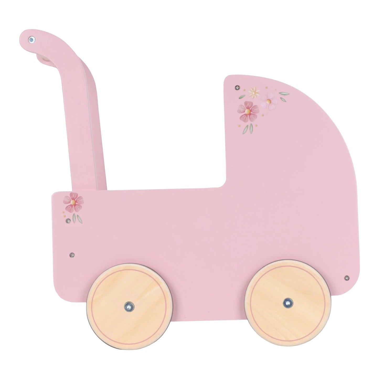 LITTLE DUTCH WOODEN DOLLS PRAM WITH BEDDING