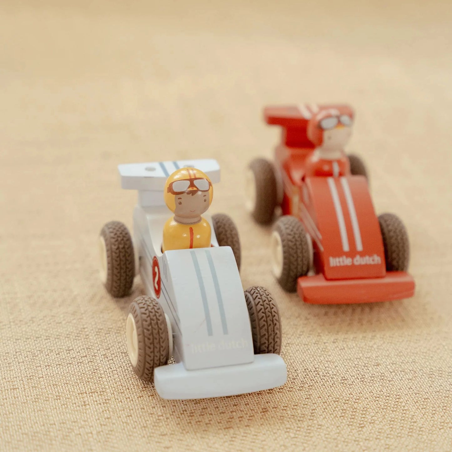 LITTLE DUTCH | WOODEN PULLBACK RACECARS