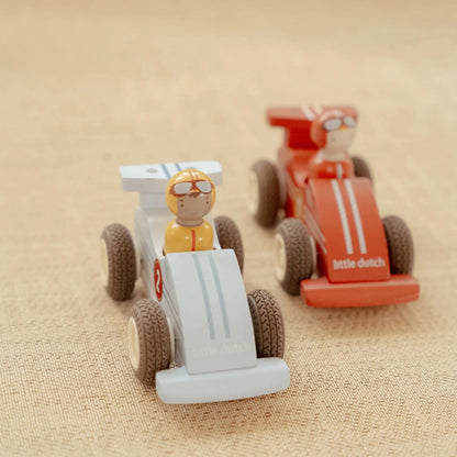 LITTLE DUTCH | WOODEN PULLBACK RACECARS