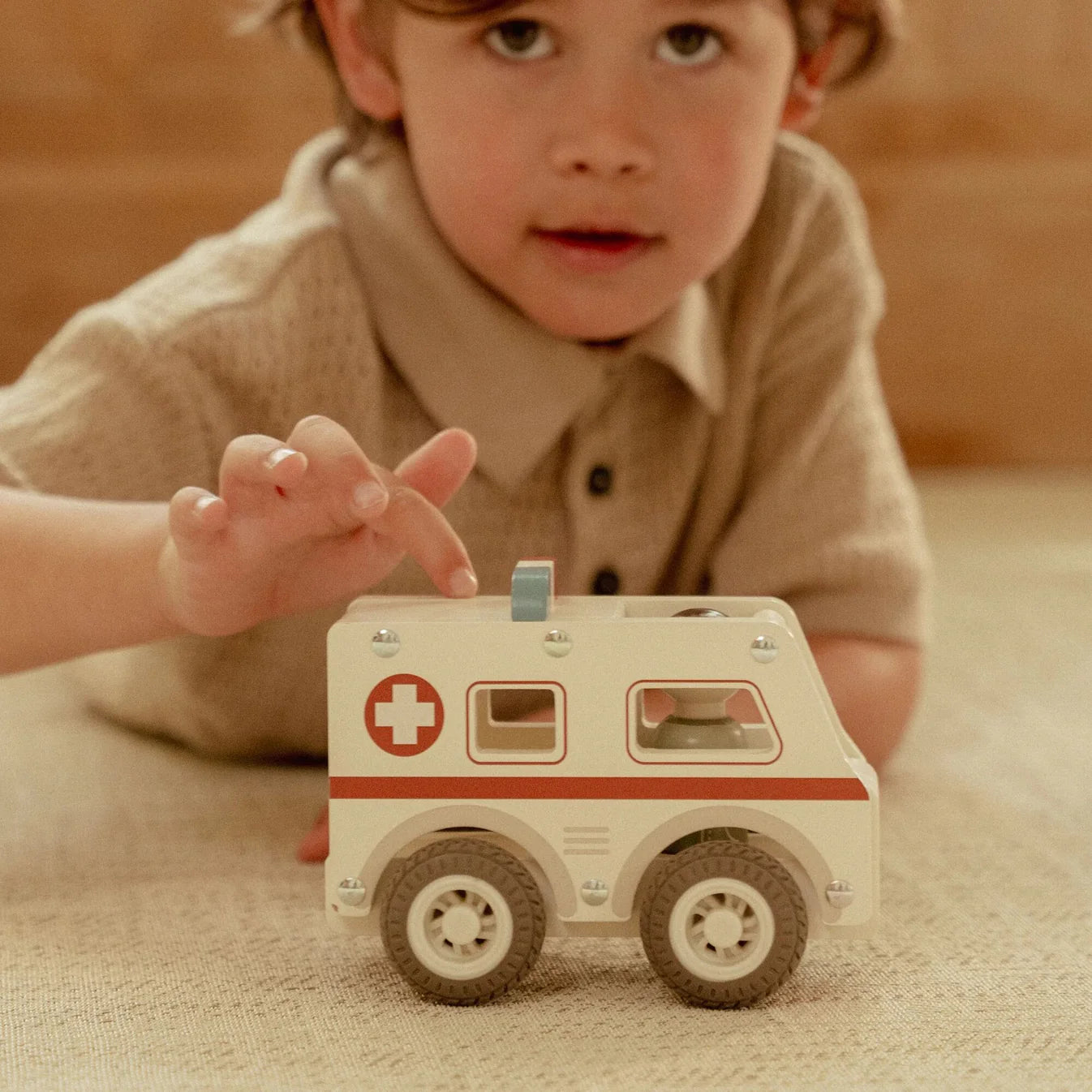 LITTLE DUTCH WOODEN AMBULANCE - Angus & Dudley Collections