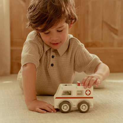 LITTLE DUTCH WOODEN AMBULANCE - Angus & Dudley Collections