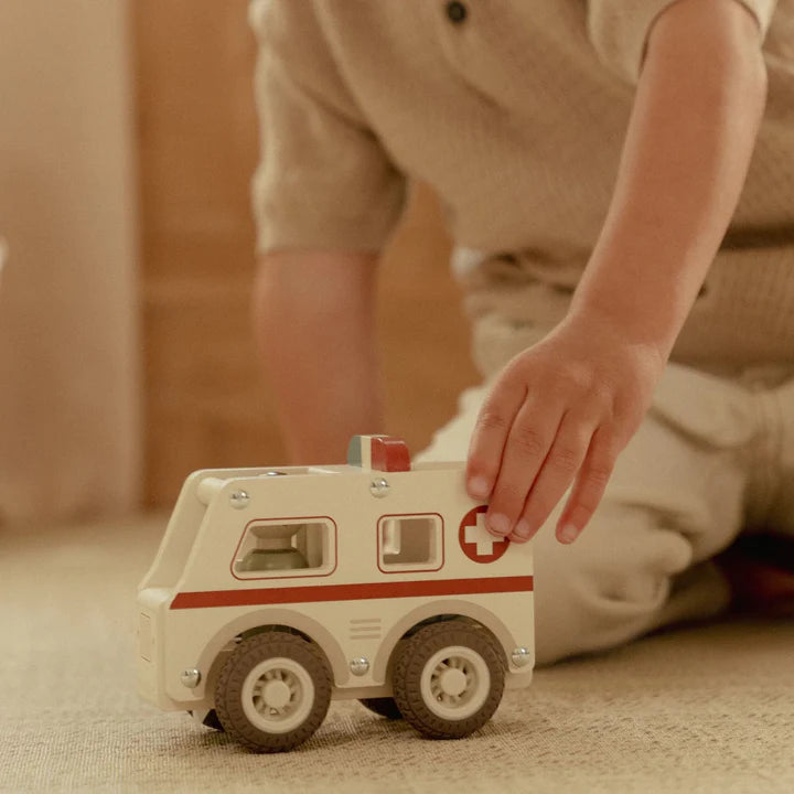 LITTLE DUTCH WOODEN AMBULANCE - Angus & Dudley Collections