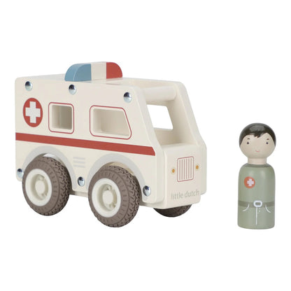 LITTLE DUTCH WOODEN AMBULANCE - Angus & Dudley Collections
