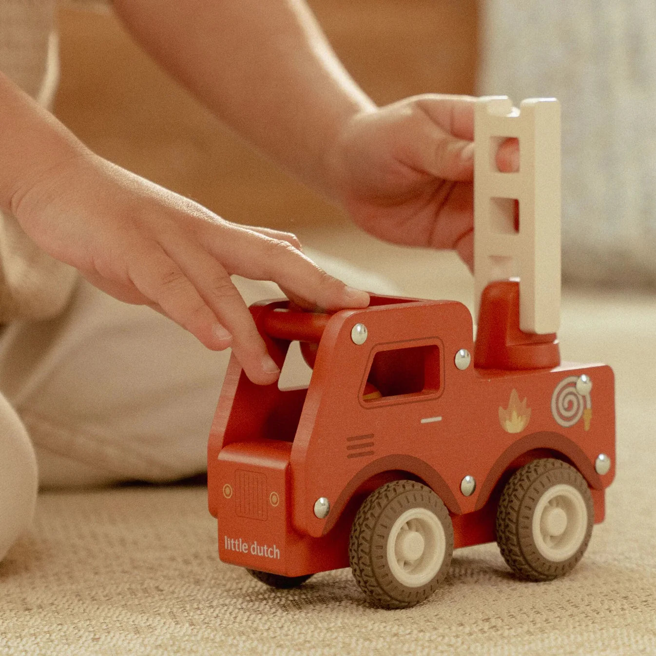 LITTLE DUTCH WOODEN FIRE TRUCK - Angus & Dudley Collections