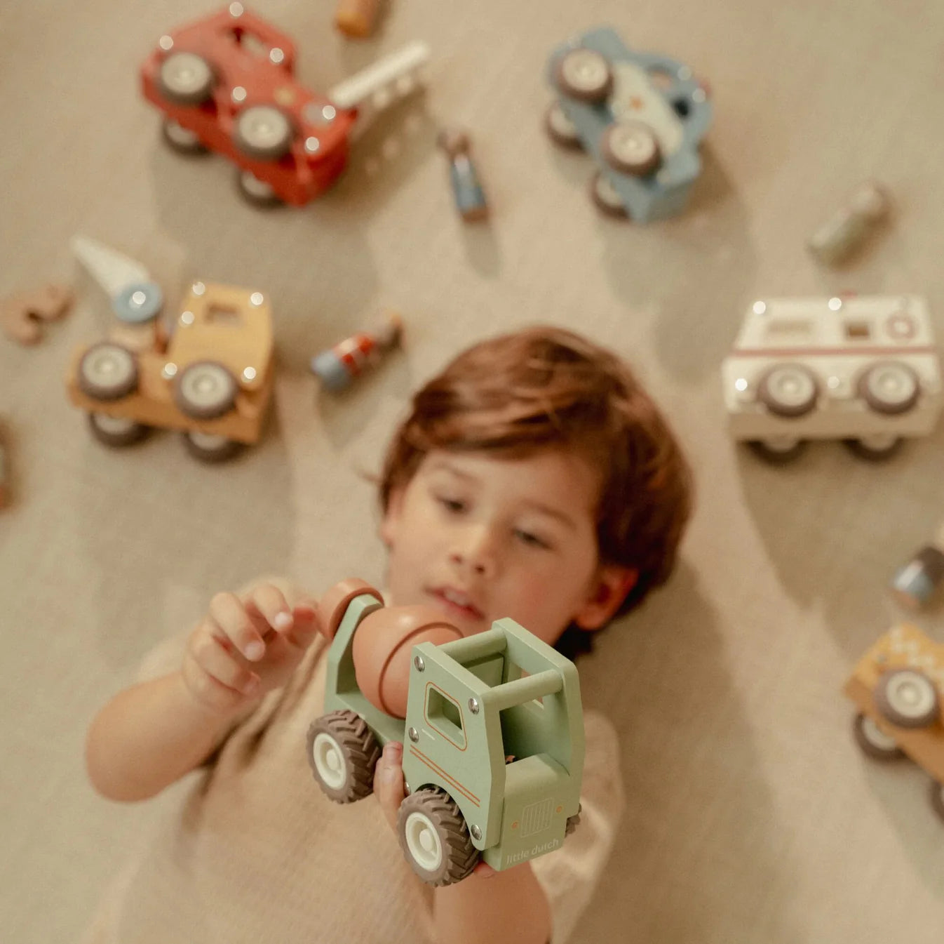 LITTLE DUTCH WOODEN CEMENT TRUCK