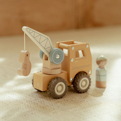 LITTLE DUTCH WOODEN CRANE TRUCK
