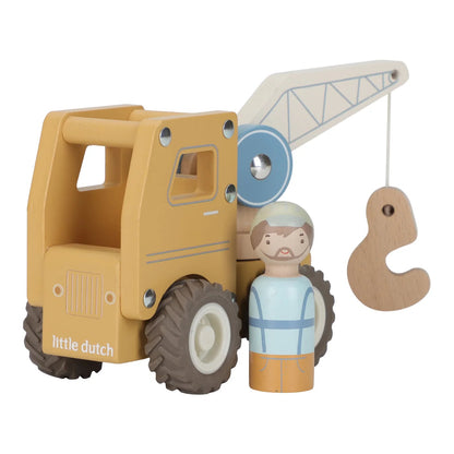 LITTLE DUTCH WOODEN CRANE TRUCK