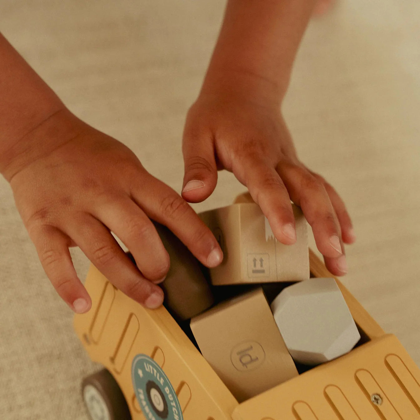 LITTLE DUTCH WOODEN GARBAGE TRUCK