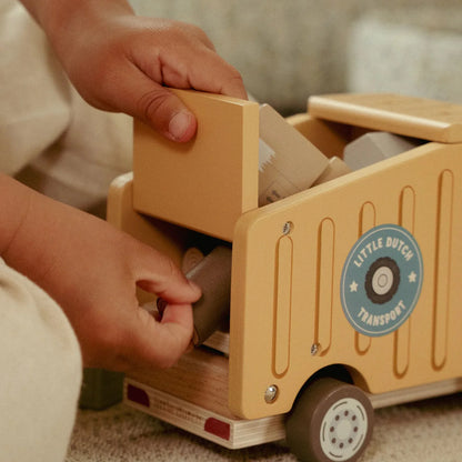 LITTLE DUTCH WOODEN GARBAGE TRUCK