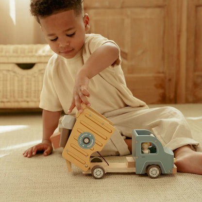 LITTLE DUTCH WOODEN GARBAGE TRUCK