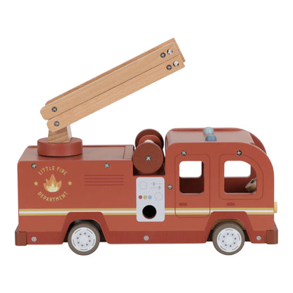 LITTLE DUTCH WOODEN FIRE TRUCK SET
