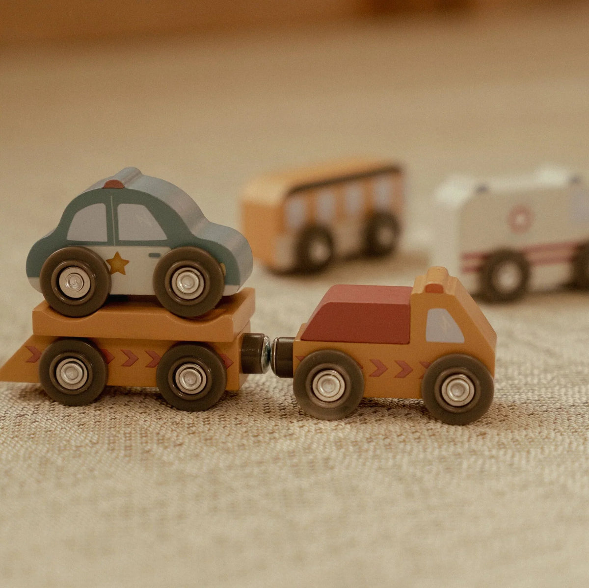 LITTLE DUTCH | WOODEN VEHICLE SET