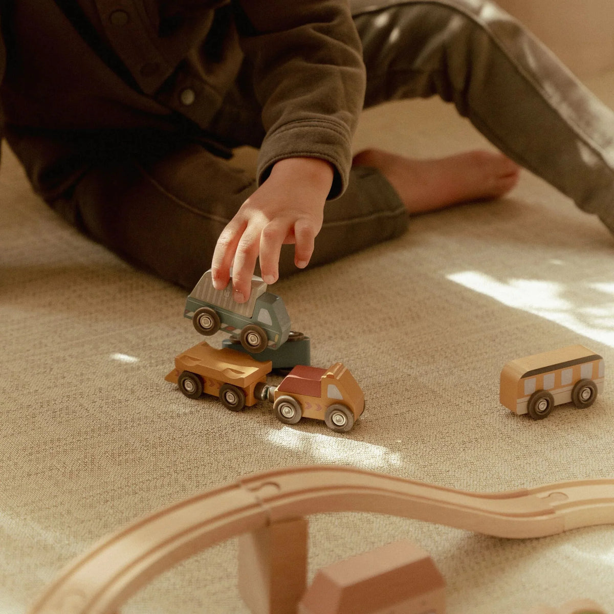 LITTLE DUTCH | WOODEN VEHICLE SET