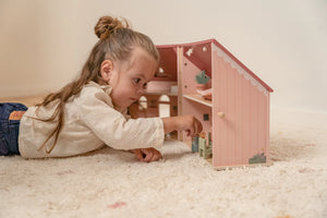 Little Dutch Wooden Portable Dolls House with Starter Furniture Set