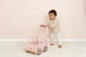 Little Dutch Wooden Baby Walker - Pink