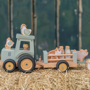 Little Dutch Wooden Farm Tractor and Trailer