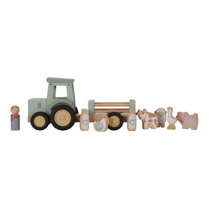 Little Dutch Wooden Farm Tractor and Trailer