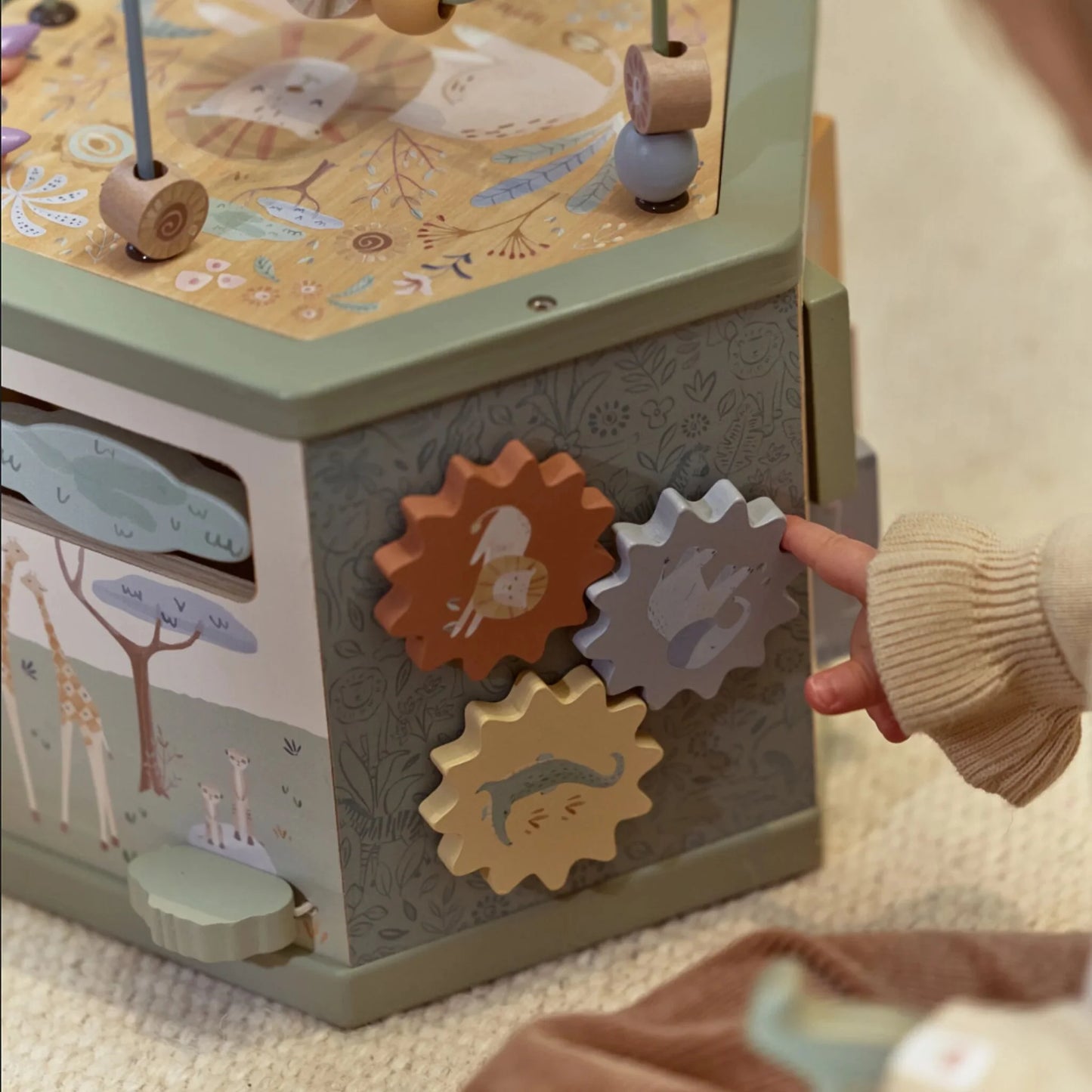 LITTLE DUTCH | WOODEN ACTIVITY HEXAGON | SAFARI FRIENDS
