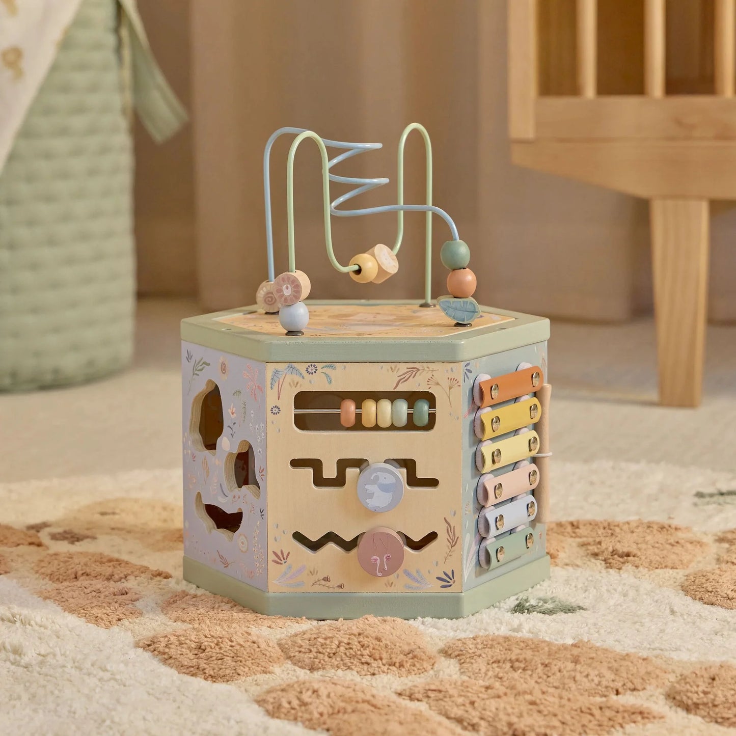 LITTLE DUTCH | WOODEN ACTIVITY HEXAGON | SAFARI FRIENDS
