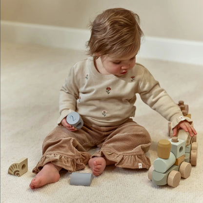 LITTLE DUTCH |  WOODEN BLOCK TRAIN | SAFARI