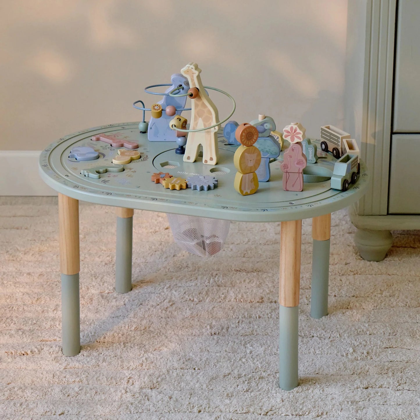 LITTLE DUTCH | WOODEN ACTIVITY TABLE | SAFARI FRIENDS EXTRA LARGE
