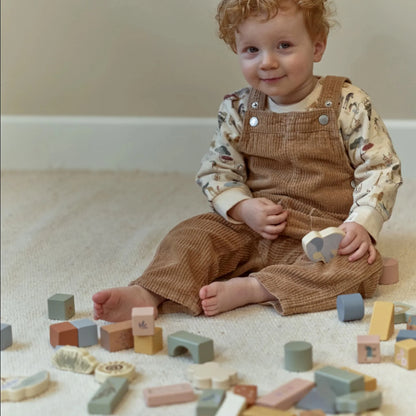LITTLE DUTCH | WOODEN BUILDING BLOCKS | SAFARI FRIENDS