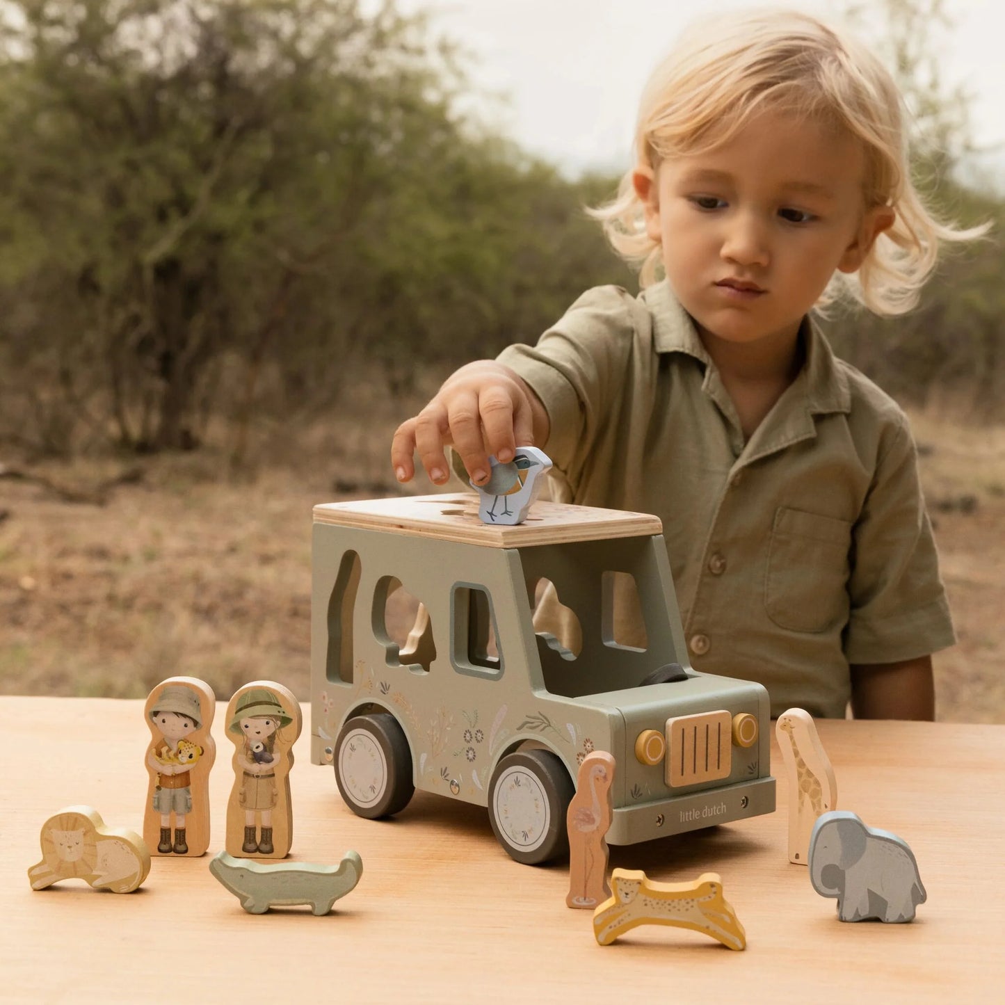 LITTLE DUTCH | SHAPE SORTER SAFARI CAR