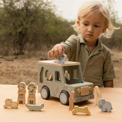 LITTLE DUTCH | SHAPE SORTER SAFARI CAR