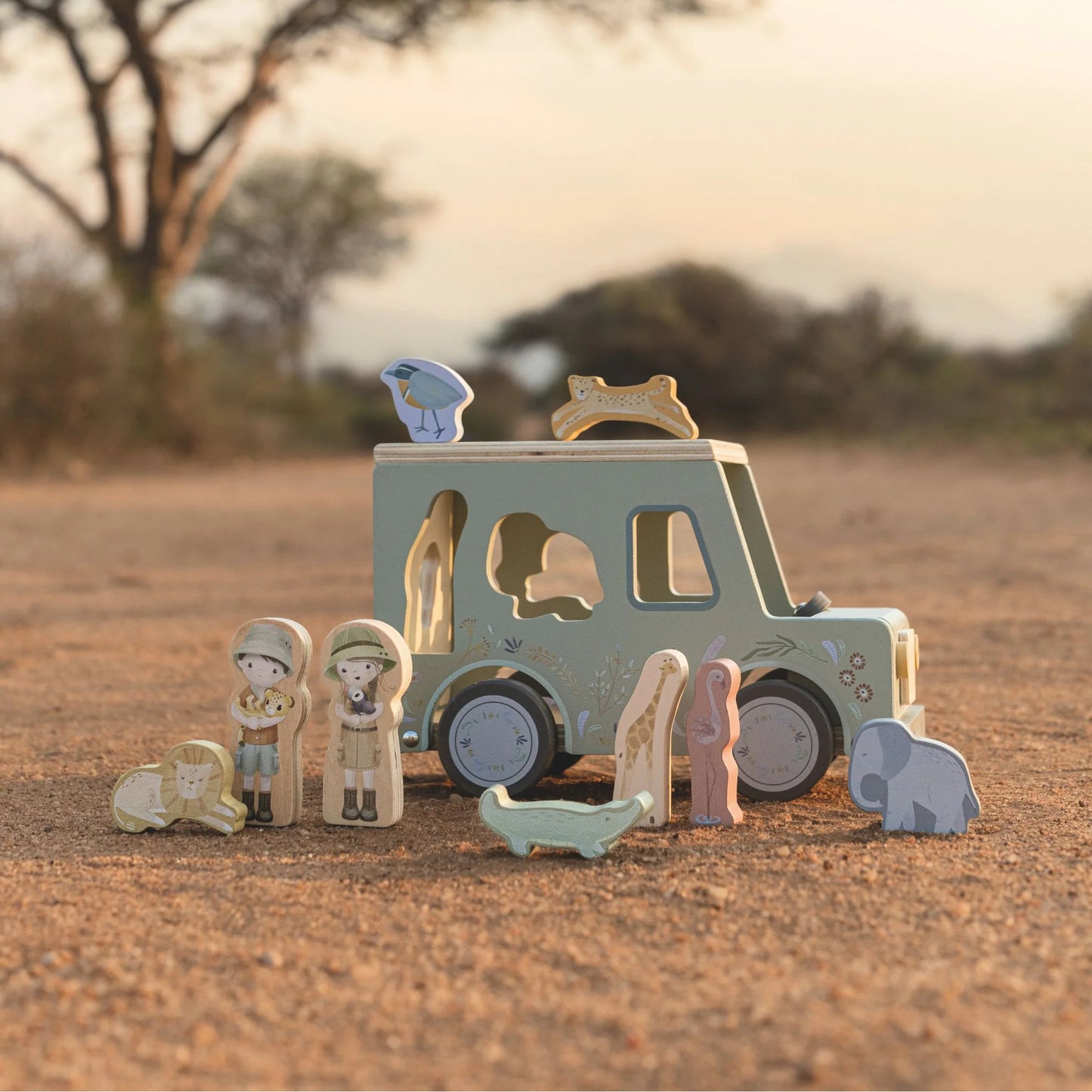 LITTLE DUTCH | SHAPE SORTER SAFARI CAR
