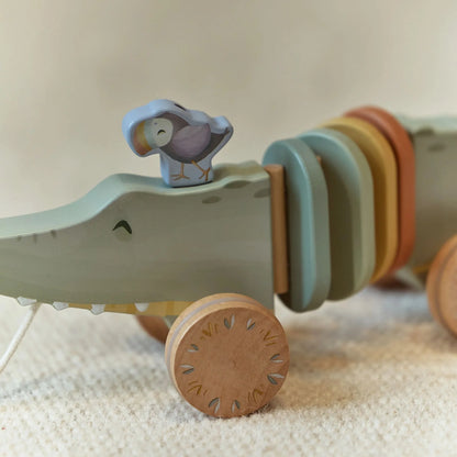LITTLE DUTCH | WOODEN PULL-ALONG CROCODILE